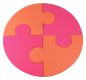 Tapis puzzle rond