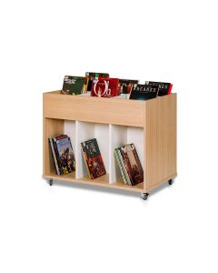 Bac à BD Everna™ mobile 6 cases haut finition bois