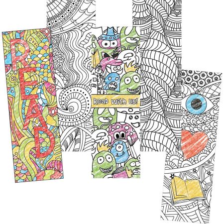 Marque-pages à  colorier - modèle 2 (poissons)