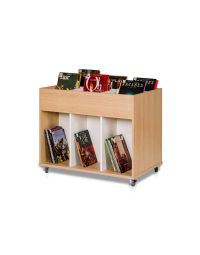 Bac à BD Everna™ mobile 6 cases haut finition bois