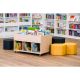 Bac à albums Everna™ mobile 6 cases moyen - chêne vicenza/chêne vicenza