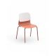 Chaise Klik piètement métal - corail