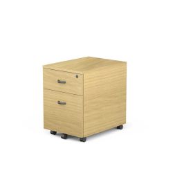 Caisson mobile 2 tiroirs dont 1 DS - chêne