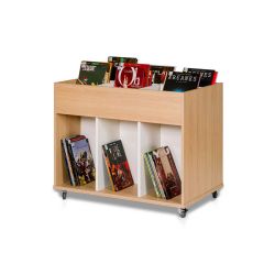Bac à BD Everna™ mobile 6 cases haut finition bois