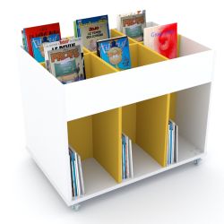 Bac à BD Everna™ mobile 6 cases haut