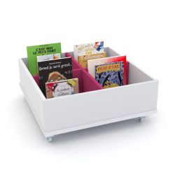 Bac à albums Everna™ mobile 4 cases bas