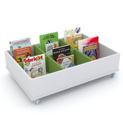 Bac à albums Everna™ mobile 6 cases bas
