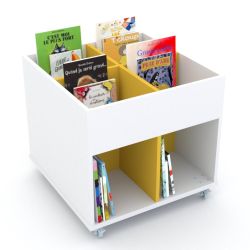 Bac à albums Everna™ mobile 4 cases moyen