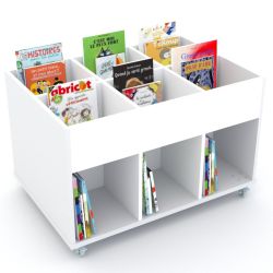 Bac à albums Everna™ mobile 6 cases moyen
