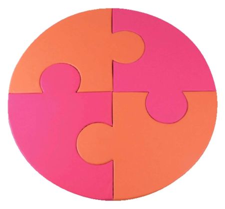 Tapis puzzle rond