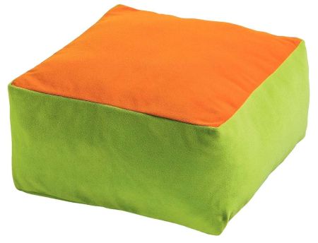 Coussin carré bicolore