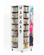 Tour à mangas mobile Everna™ 1700 mm (H) - blanc kaolin/vert kiwi