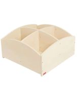Bac à livres bas à roulettes - 4 cases